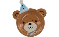 Partydeco Teller Teddybär Kopf