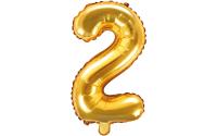 Partydeco Folienballon Zahl 2 klein