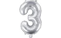Partydeco Folienballon Zahl 3 klein