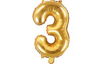 Partydeco Folienballon Zahl 3 klein