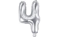 Partydeco Folienballon Zahl 4 klein