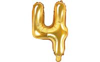 Partydeco Folienballon Zahl 4 klein