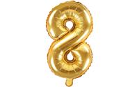 Partydeco Folienballon Zahl 8 klein