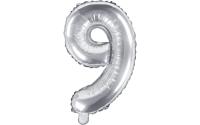 Partydeco Folienballon Zahl 9 klein