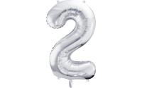 Partydeco Folienballon Zahl 2 gross