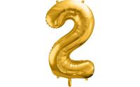 Partydeco Folienballon Zahl 2 gross