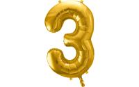 Partydeco Folienballon Zahl 3 gross