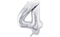 Partydeco Folienballon Zahl 4 gross