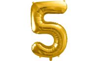 Partydeco Folienballon Zahl 5 gross