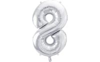 Partydeco Folienballon Zahl 8 gross