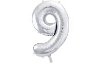 Partydeco Folienballon Zahl 9 gross