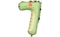 Partydeco Folienballon Zahl 7 Krokodil