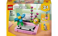 LEGO Schreibmaschine mit Blumen