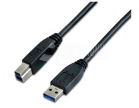 Wirewin USB3.0 Kabel, 3m, A-B, schwarz