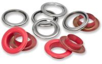 Prym Ösen mit Scheiben , rot-silber