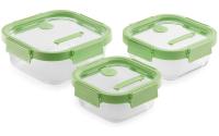 Lékué Vorratsgläser quadratisch 3er Set
