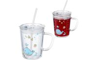 relaxdays Kindergläser Wal 400ml
