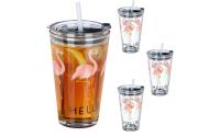 relaxdays Trinkgläser-Set Flamingo 450ml