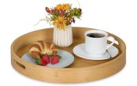 relaxdays Serviertablett Bambus 40cm