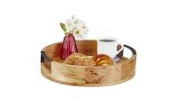 relaxdays Serviertablett Mangoholz 35cm