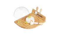 relaxdays Käseglocke mit Besteck