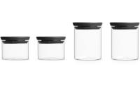 Brabantia Glasbehälter 4er Set stapelbar