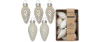 Inge Weihnachtskugel Zapfen Blanched Almond