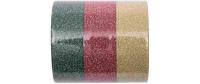 Rico Washi Tape Set Glitter, rot - grün