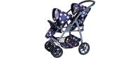 Zwillingspuppenwagen Milo star blue pink