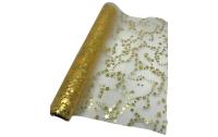 Dameco Dekostoff Organza Sterne, Gold