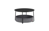 Vasagle Couchtisch mit Ablage&Korb,Schwarz