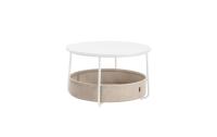 Vasagle Couchtisch mit Ablage&Korb, Weiss