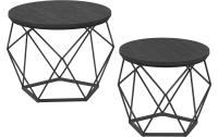 Vasagle Couchtisch 2er Set, Schwarz