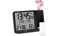 ADE digitale Funkuhr mit Projektion schwarz