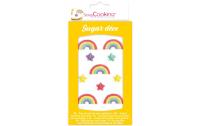 Zuckerdekor Regenbogen und Sternen