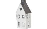 COCON Windlicht Haus weiss-grau, Eisen