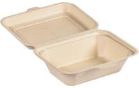Biopak Box Hinged Bagasse braun