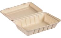 Biopak Box Hinged Bagasse braun