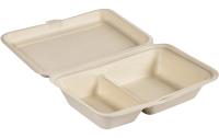 Biopak Box Hinged Bagasse braun