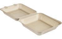 Biopak Box Hinged Bagasse braun