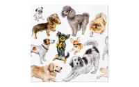 G. Wurm Serviette Hunde