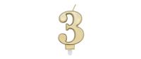 Amscan Kerzen Zahl 3 Sparkling Celebrations