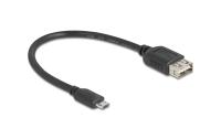 Delock USB2.0 Kabel EASY USB A-MicroB, 0.2m