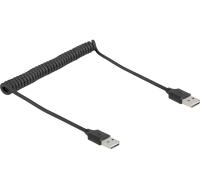 Delock USB2.0 Spiralkabel A-A, 50-80cm