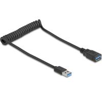 Delock USB3.1 Spiralkabel A-A 40-60cm