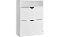 Vasagle Schuhschrank mit 2 Klappen, Weiss