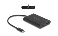 Delock Adapter USB-C zu 2x HDMI/USB-C PD