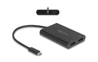Delock Adapter USB-C zu 2x DP 4K/USB-C PD