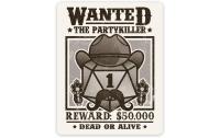 Wanted Partykiller Sticker