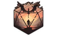 The Staredown d20 Sticker